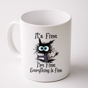 ItS Fine I Am Fine Everything Is Fine Sewing Cat Meaningful Gift Coffee Mug