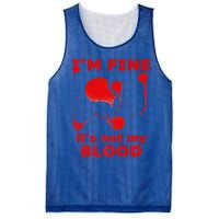 IM FINE ITS NOT MY BLOOD HALLOWEEN BLOODY SPLATTER ZOMBIE Premium Mesh Reversible Basketball Jersey Tank