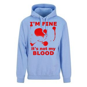 IM FINE ITS NOT MY BLOOD HALLOWEEN BLOODY SPLATTER ZOMBIE Premium Unisex Surf Hoodie