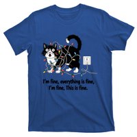 ItS Fine IM Fine Everything Is Fine Xmas Cat Christmas Gift T-Shirt