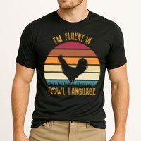 I'm Fluent In Fowl Language Retro Rooster Sunset Farmer Performance Shirt