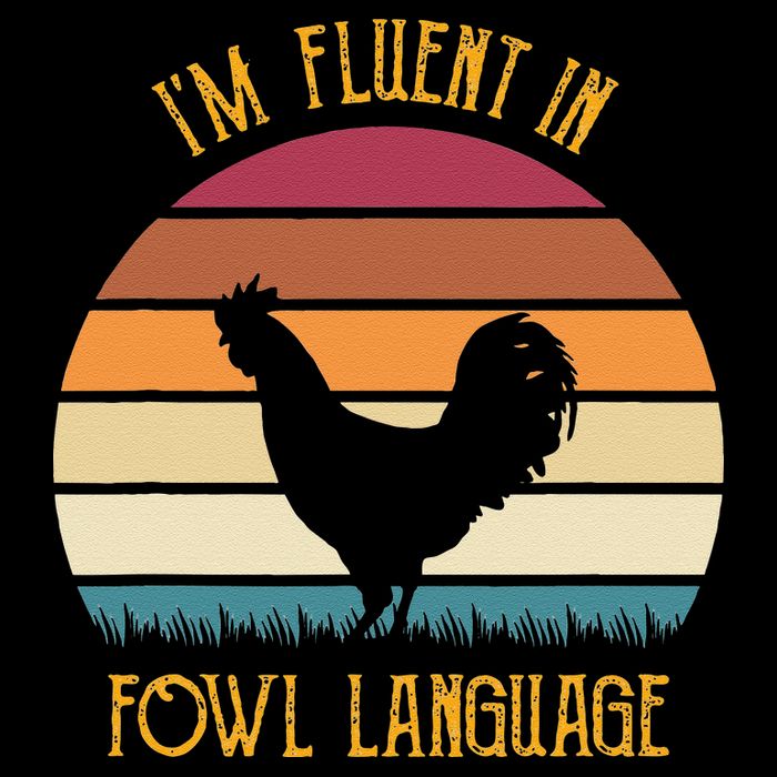 I'm Fluent In Fowl Language Retro Rooster Sunset Farmer 16 in Basic Backpack