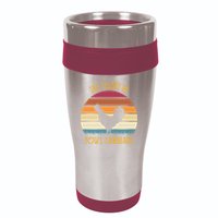 I'm Fluent In Fowl Language Retro Rooster Sunset Farmer 16oz Travel Tumbler