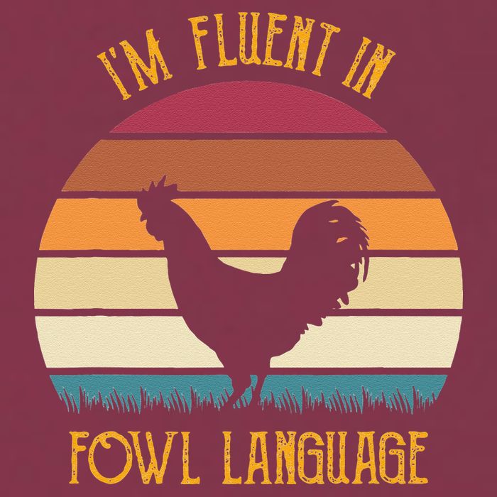 I'm Fluent In Fowl Language Retro Rooster Sunset Farmer 16oz Travel Tumbler