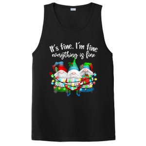 It's Fine I'm Fine Everything Is Fine Gnome Christmas Light PosiCharge Competitor Tank