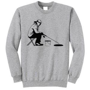 Ice Fishing Ice Fisher Tall Sweatshirt