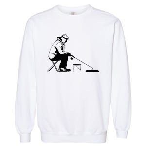 Ice Fishing Ice Fisher Garment-Dyed Sweatshirt