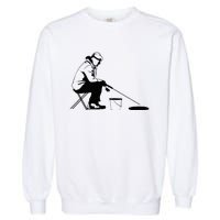 Ice Fishing Ice Fisher Garment-Dyed Sweatshirt