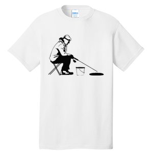 Ice Fishing Ice Fisher Tall T-Shirt