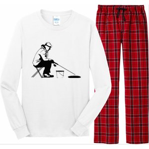 Ice Fishing Ice Fisher Long Sleeve Pajama Set