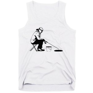 Ice Fishing Ice Fisher Tank Top