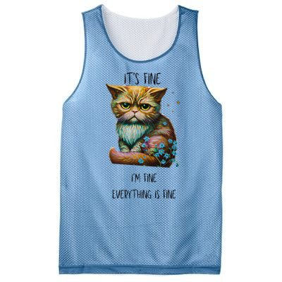 Its Fine Im Fine Everything Is Fine Mesh Reversible Basketball Jersey Tank