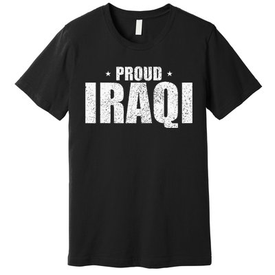 Iraqi Funny Iraq Flag Retro Country Premium T-Shirt