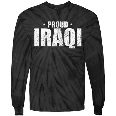 Iraqi Funny Iraq Flag Retro Country Tie-Dye Long Sleeve Shirt