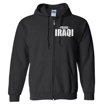 Iraqi Funny Iraq Flag Retro Country Full Zip Hoodie