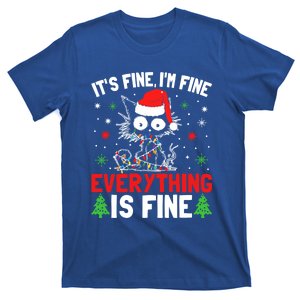 ItS Fine IM Fine Everything Is Fine Xmas Cat Christmas Swea T-Shirt