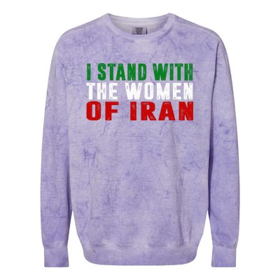 Iranian Flag  I stand with the Wo of Iran  Colorblast Crewneck Sweatshirt