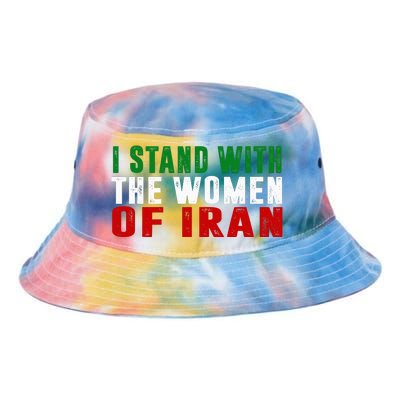 Iranian Flag  I stand with the Wo of Iran  Tie Dye Newport Bucket Hat