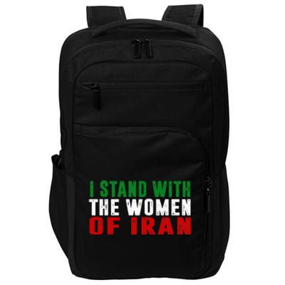 Iranian Flag  I stand with the Wo of Iran  Impact Tech Backpack