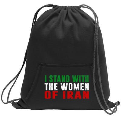 Iranian Flag  I stand with the Wo of Iran  Sweatshirt Cinch Pack Bag