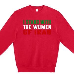 Iranian Flag  I stand with the Wo of Iran  Premium Crewneck Sweatshirt