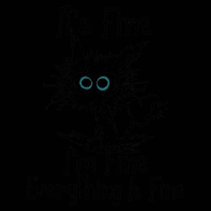 It's Fine I'm Fine Everything Fine Cat Cute Cat 16oz Travel Tumbler