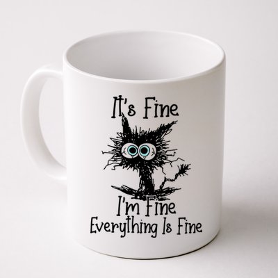 It's Fine I'm Fine Everything Fine Cat Cute Cat Mug