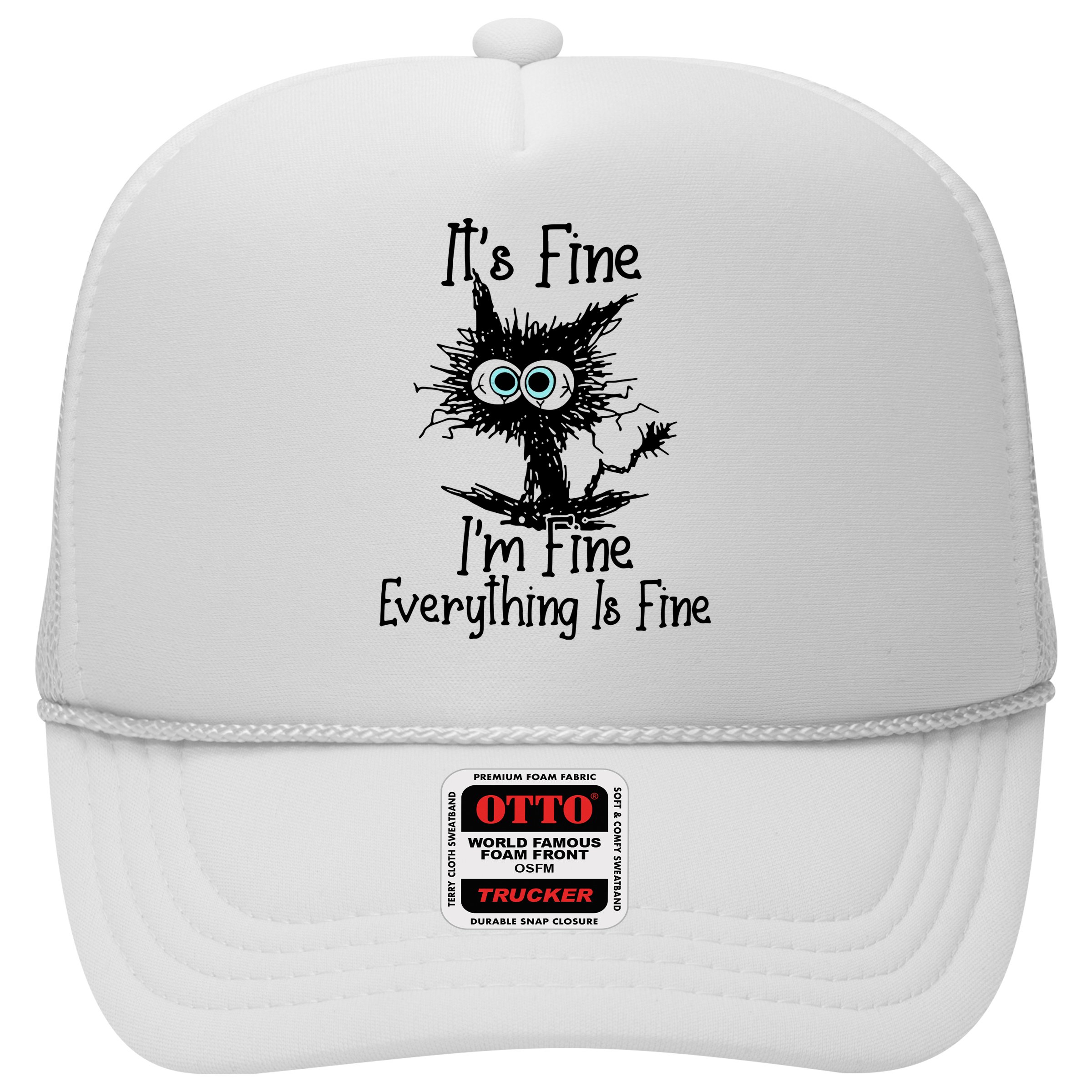 It's Fine I'm Fine Everything Fine Cat Cute Cat Hat