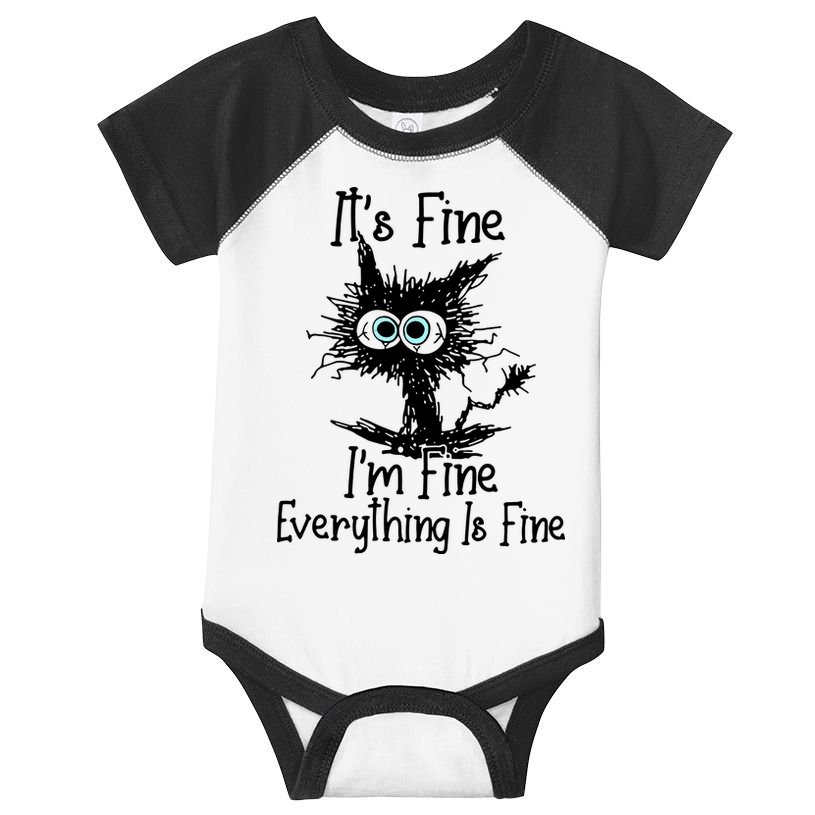 It's Fine I'm Fine Everything Fine Cat Cute Cat Infant Baby Jersey Bodysuit
