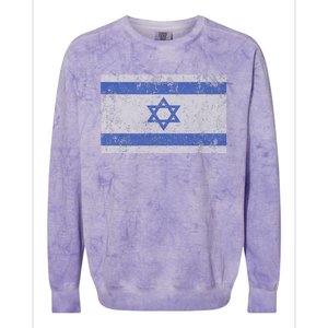 Israeli Flag Israel Jewish I Stand With Israel Colorblast Crewneck Sweatshirt