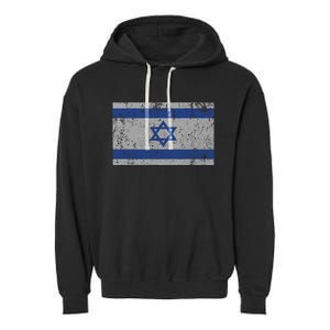 Israeli Flag Israel Jewish I Stand With Israel Garment-Dyed Fleece Hoodie