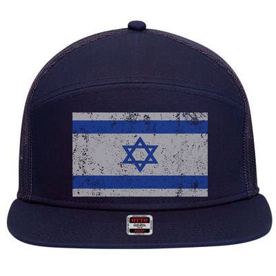 Israeli Flag Israel Jewish I Stand With Israel 7 Panel Mesh Trucker Snapback Hat
