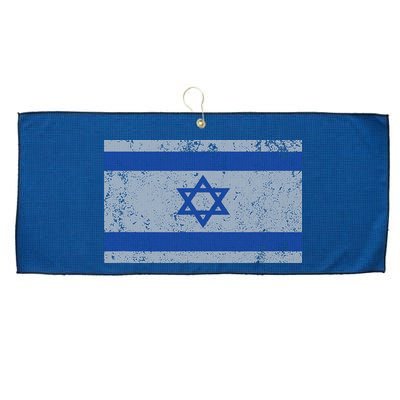 Israeli Flag Israel Jewish I Stand With Israel Large Microfiber Waffle Golf Towel