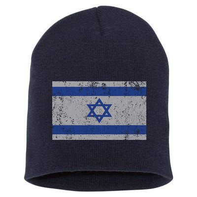 Israeli Flag Israel Jewish I Stand With Israel Short Acrylic Beanie