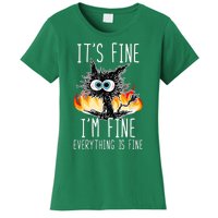 It's Fine I'm Fine Everything Is Fine Funny Cat Women's T-Shirt