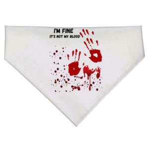 Im Fine Its Not My Blood Sarcastic Halloween Humor USA-Made Doggie Bandana