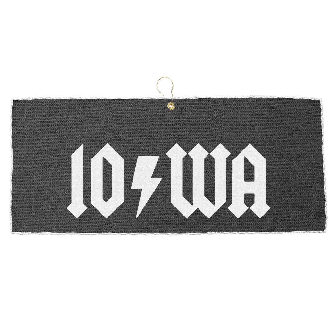 Iowa Funny Iowa Large Microfiber Waffle Golf Towel