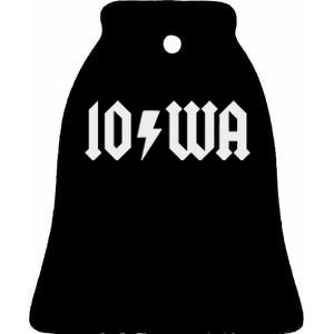 Iowa Funny Iowa Ceramic Bell Ornament