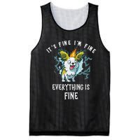 It's Fine I'm Fine Everything Is Fine Funny Sarcastic Dog Mesh Reversible Basketball Jersey Tank