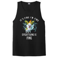 It's Fine I'm Fine Everything Is Fine Funny Sarcastic Dog PosiCharge Competitor Tank