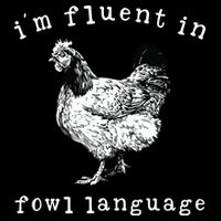 Im Fluent In Fowl Language Funny Chicken Mom Farmhouse Drawstring Bag