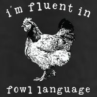 Im Fluent In Fowl Language Funny Chicken Mom Farmhouse Golf Towel