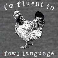 Im Fluent In Fowl Language Funny Chicken Mom Farmhouse Short Acrylic Beanie