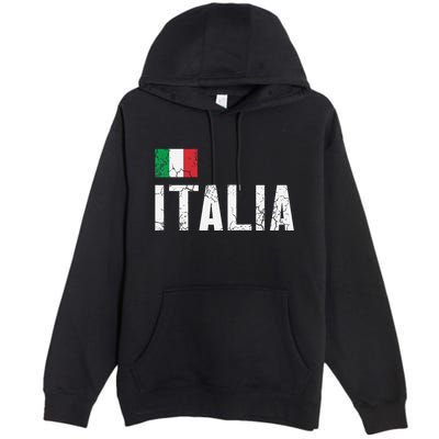 Italia Flag Italian Italy Family Heritage Design Premium Pullover Hoodie