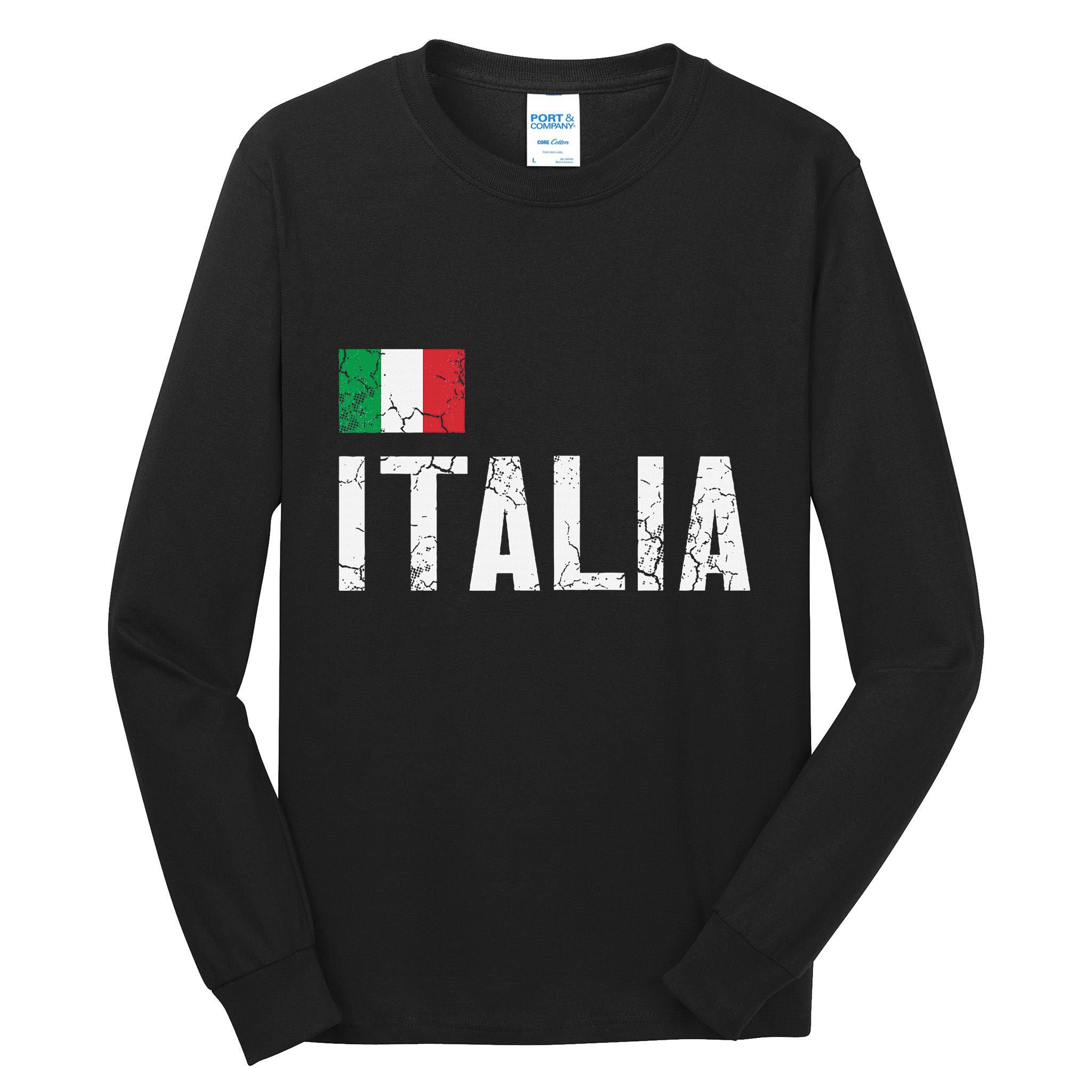 Italia Flag Italian Italy Family Heritage Design Tall Long Sleeve T-Shirt