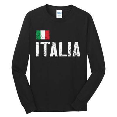 Italia Flag Italian Italy Family Heritage Design Tall Long Sleeve T-Shirt