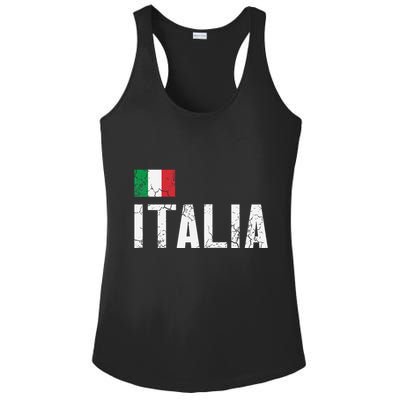 Italia Flag Italian Italy Family Heritage Design Ladies PosiCharge Competitor Racerback Tank