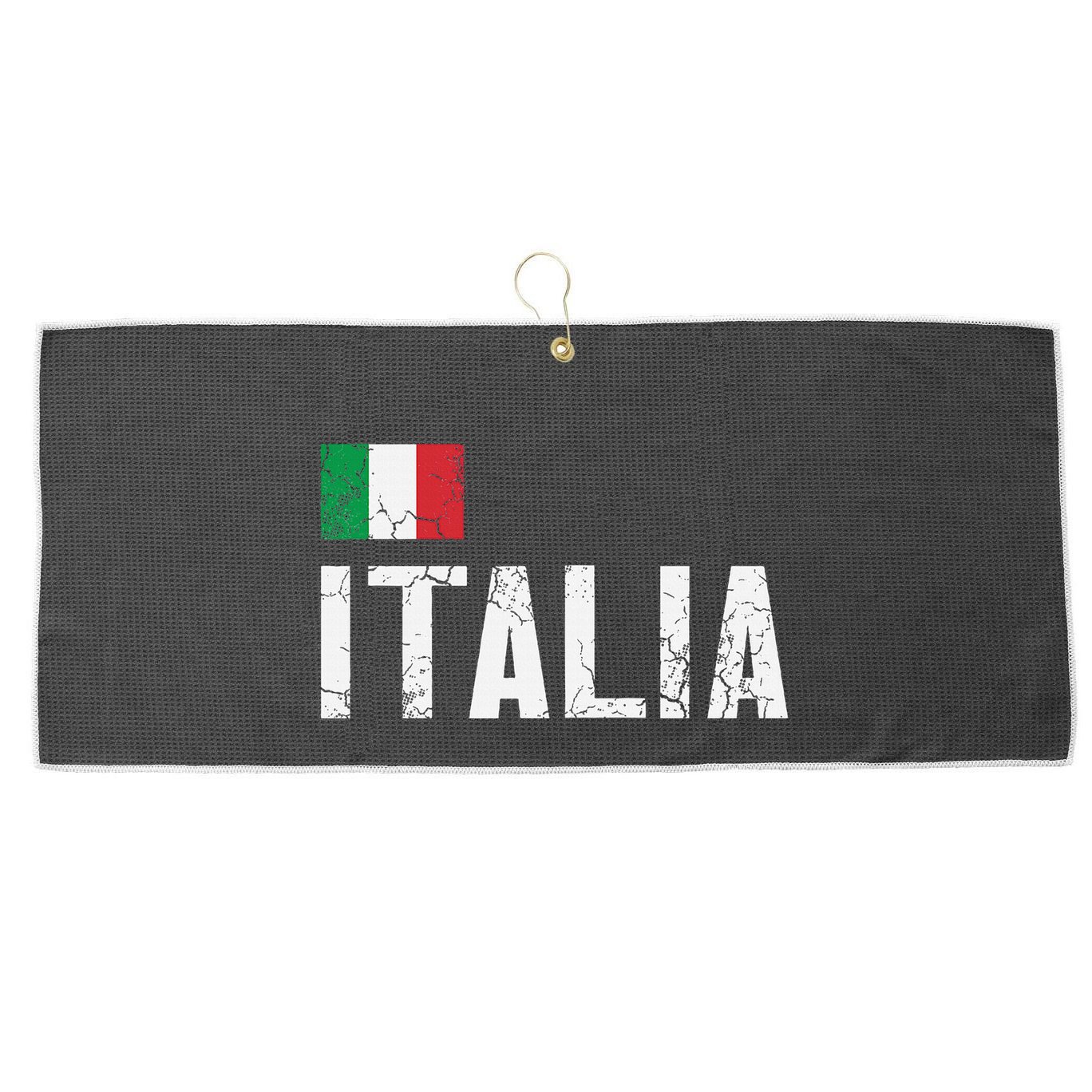 Italia Flag Italian Italy Family Heritage Design Large Microfiber Waffle Golf Towel