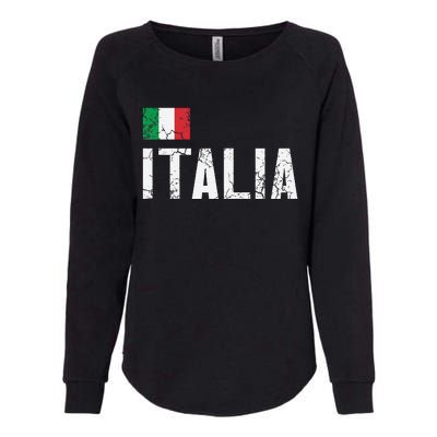 Italia Flag Italian Italy Family Heritage Design Womens California Wash Sweatshirt