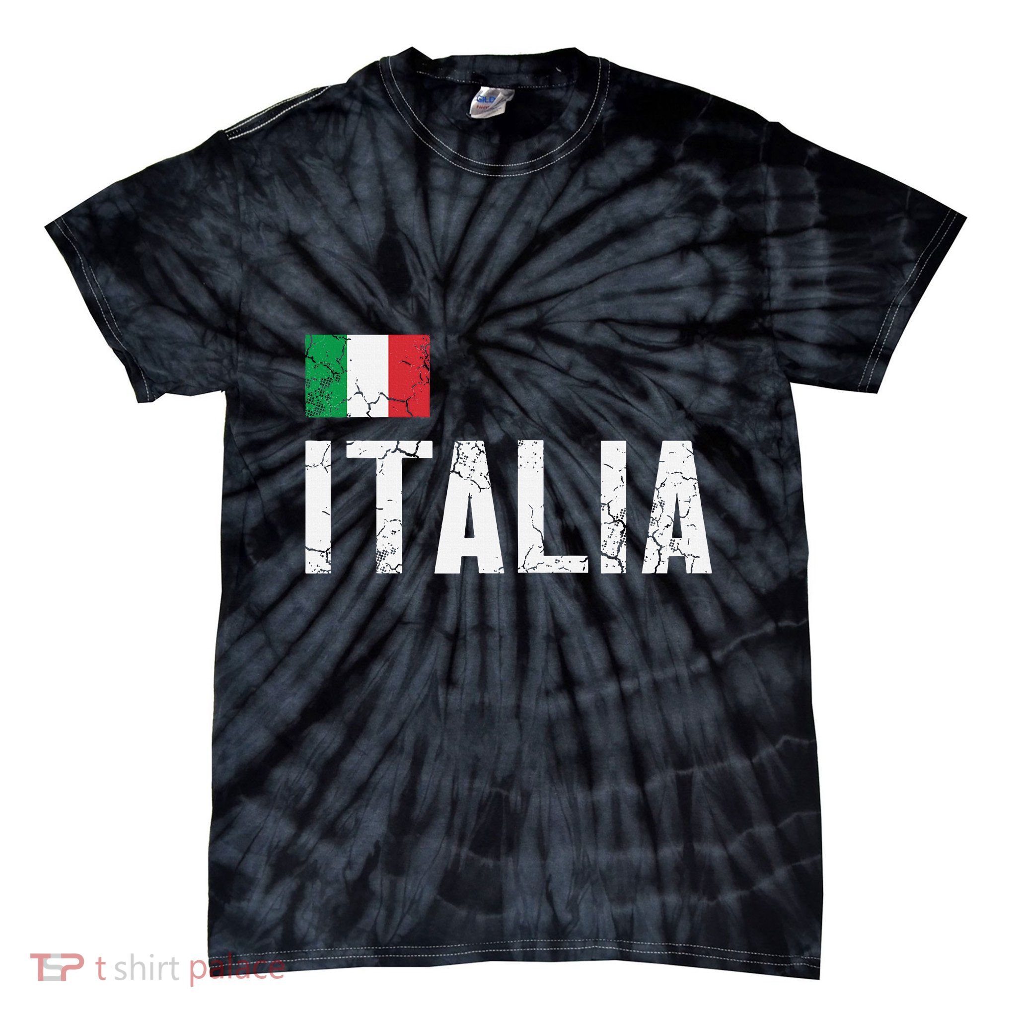 Italia Flag Italian Italy Family Heritage Design Tie-Dye T-Shirt
